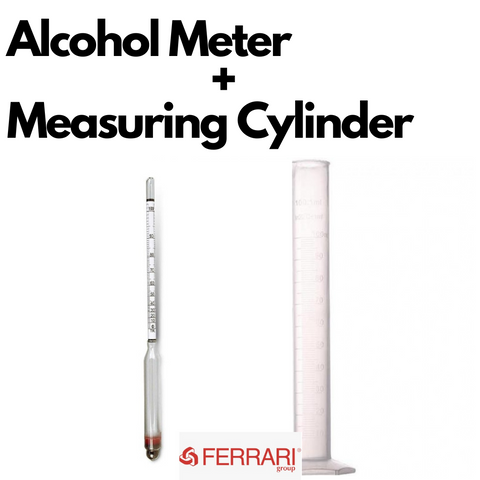 Alcohol meter + Measuring cylinder combo